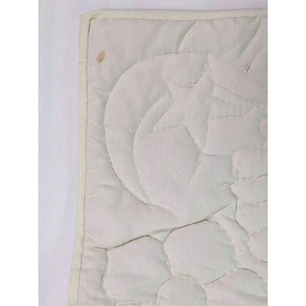 Vintage Christmas Handmade‎ Quilt Angel Motif Table Runner And Centerpiece Pads